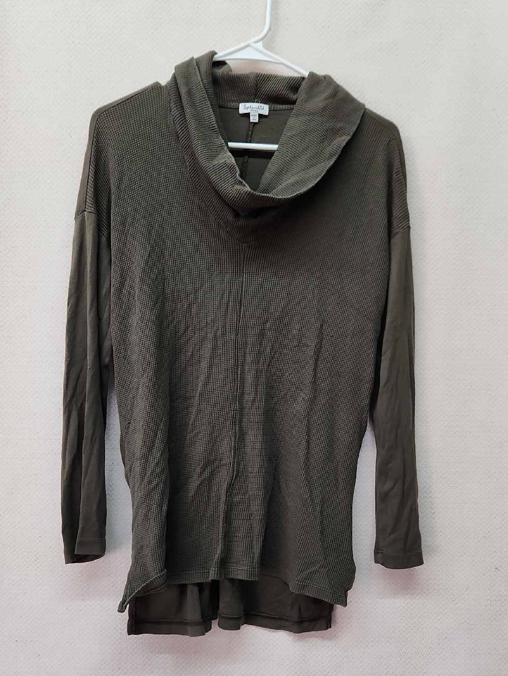 Splendid Hooded Thermal Top in Olive